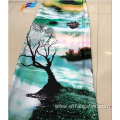 Elegant Polyester Printed Textiles Abaya Dress Satin Fabric